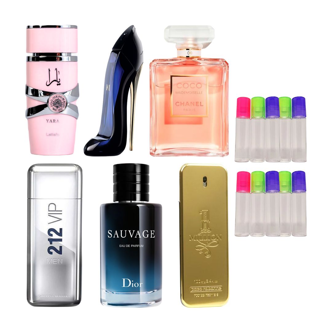 6 PERFUMES COMBO+ 10 PROBADORES